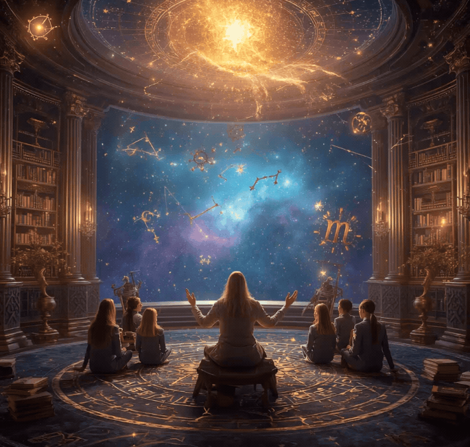 Cosmic astrology zodiac star chart
